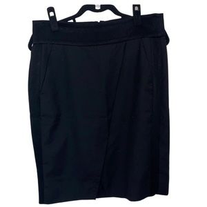 J. Crew Wrap Zip Up Back Skirt Pockets Lined Wrap Size 8 Medium